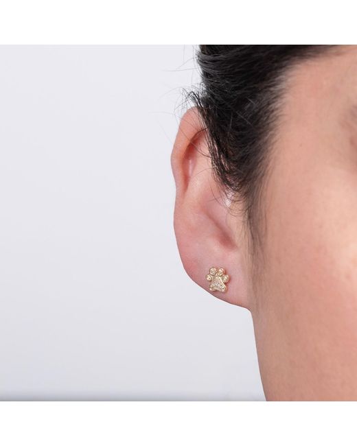 Maya Brenner Metallic Pavé Charm Stud