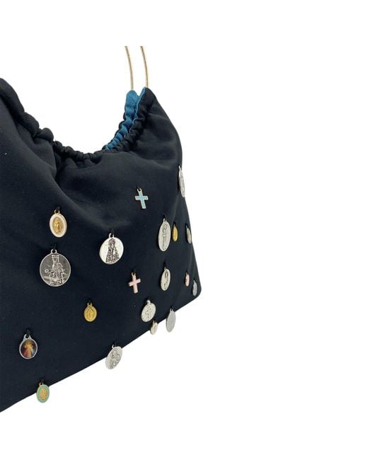 Hilo De Mar Blue Mary Top Handle Bag With Medals