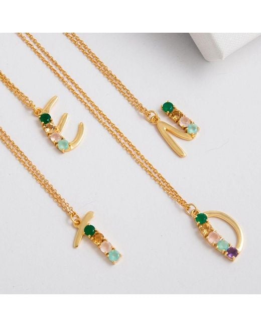 Lavani Jewels Metallic Multicolored Initial D Necklace