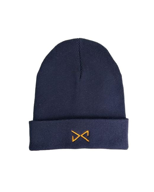 Daniel Chong Blue French Rib Beanie for men