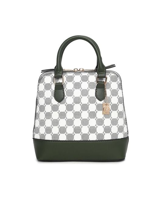 Mkf Collection - J'omor Green Marjorie Circular Print Satchel Bag