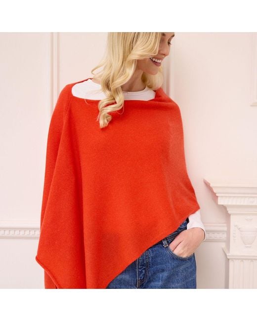 Cove Red Lucy Autumn Multi Way Cashmere Wrap