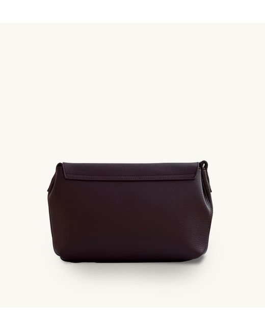 Apatchy London Purple The Maisie Maxi Port Leather Bag