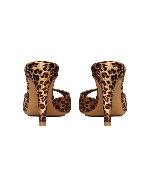 Ginissima Metallic Vicky Satin Clogs, Round Toe, Animal Print