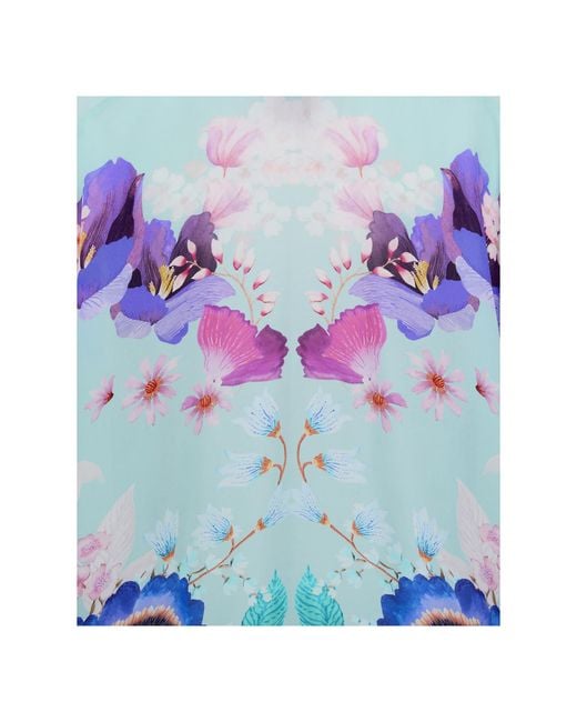 Meng Blue Silk Georgette Kaftan