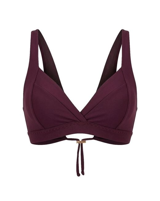 Serotone Swim Purple The Plunge Swim Bra