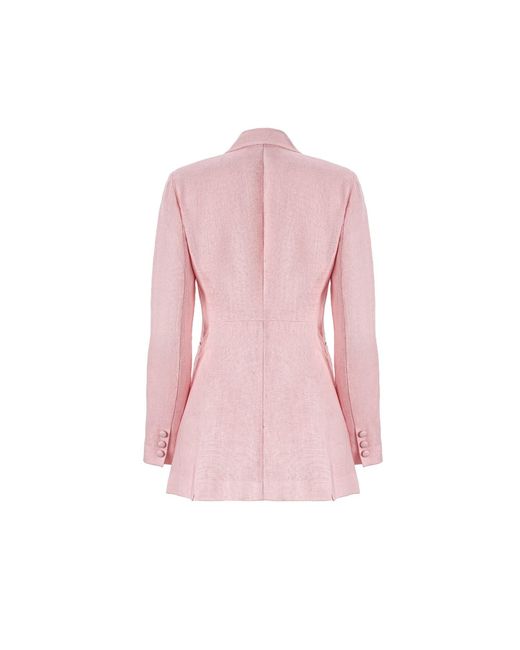 Lita Couture Pink Double-Breasted Blazer