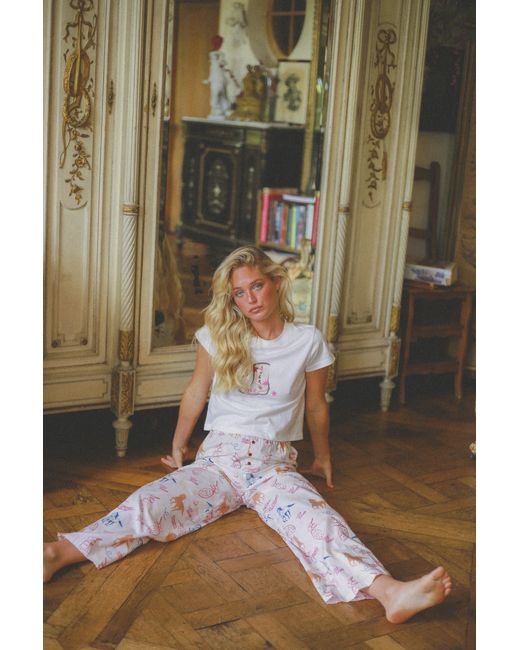 Wild Lovers White Roselie Pjyama Trousers