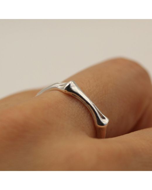 VicStoneNYC Fine Jewelry Metallic Unique Timeless Bone Texture Ring For for men