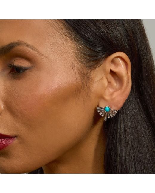 Lucy Quartermaine Blue Egyptian Studs