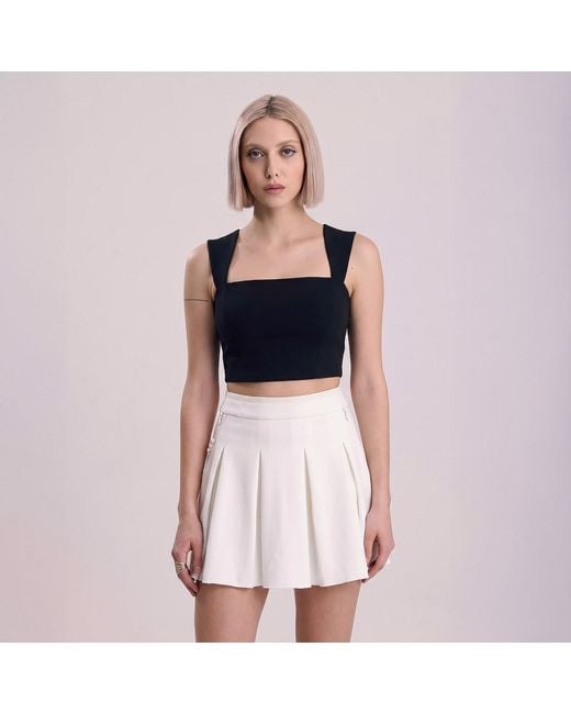 Maan Istanbul Black Strap Zippered Bustier