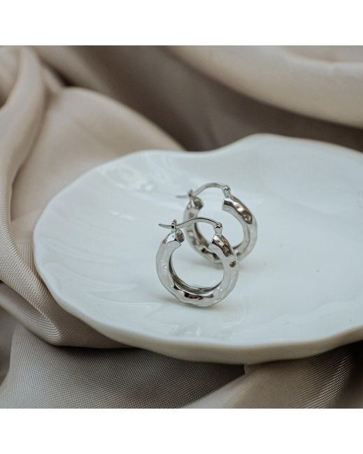 Aaria London Metallic Chateau Hoops