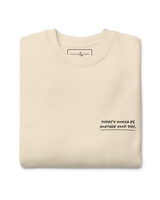 Anchor and Crew Blue Neutrals Bone Snake Another Good Day Cotton Blend Sweatshirt for men