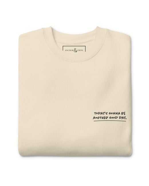 Anchor and Crew Blue Neutrals Bone Snake Another Good Day Cotton Blend Sweatshirt for men