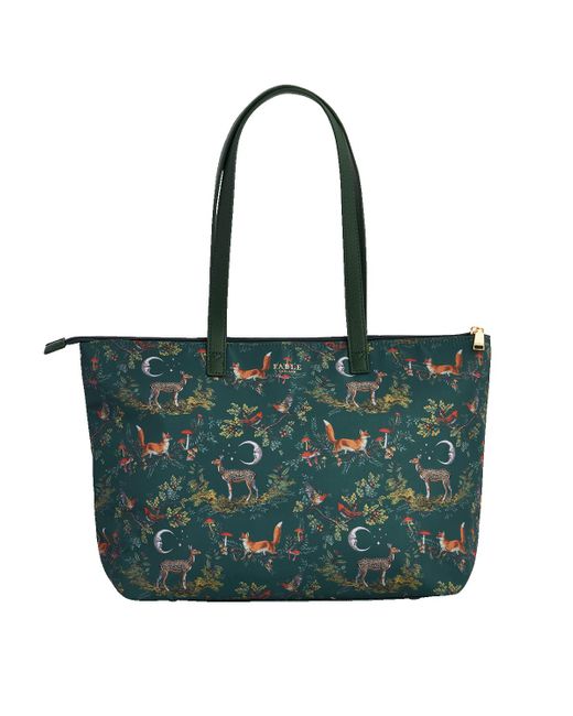 Fable England Green Into The Woods Grab Tote