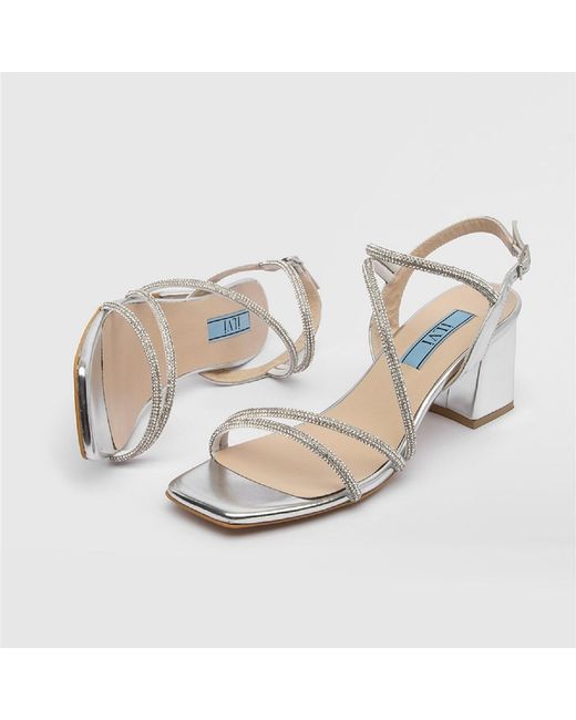 Ilvi White Nica Leather Heeled Sandal