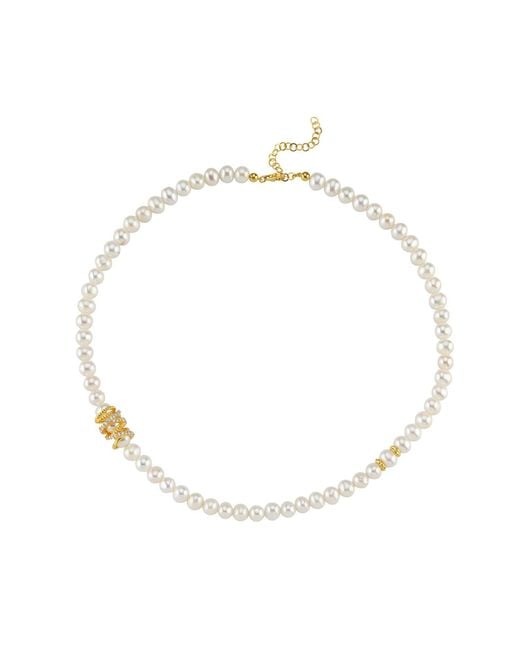 LINYA JEWELLERY Metallic Amour Caged Pearl Necklace, Wedding Pendant