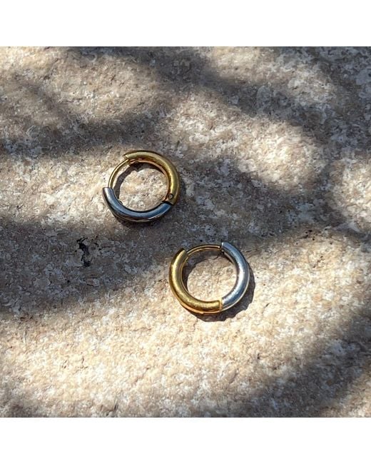 A Weathered Penny Metallic Mixed Metal Hoops