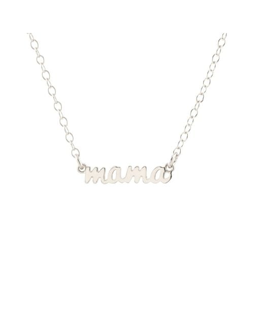 Kris Nations Metallic Mama Charm Necklace Vermeil