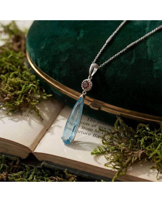 Azura Jewelry New York Blue Howl's Moving Castle Necklace Vermeil
