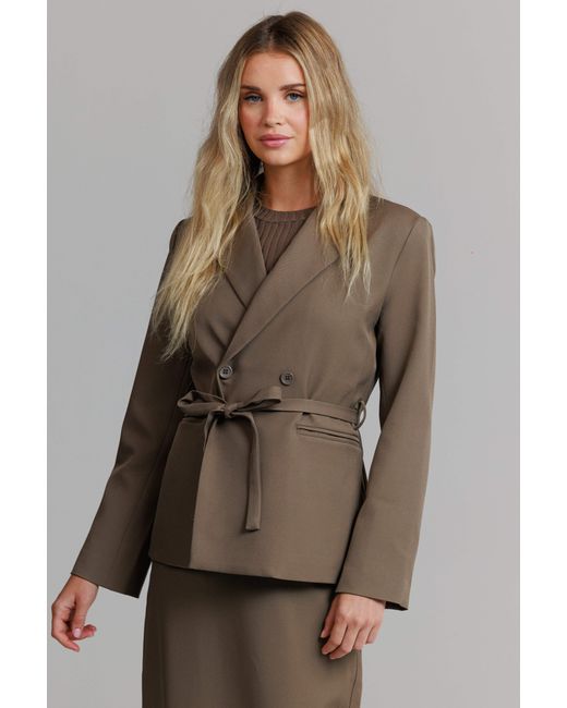 Lou&Up (Formerly Loup Clothing) Brown Neutrals Basic Blazer Mushroom