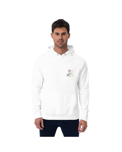 Anchor and Crew White Four Busy Doing Nothing Editions Organic Cotton Hoodie for men
