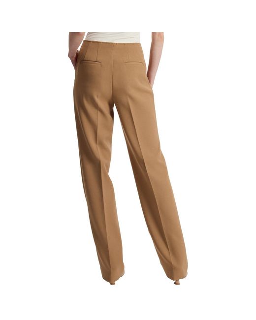 Santorelli Natural Della Crepe Straight Leg Pants