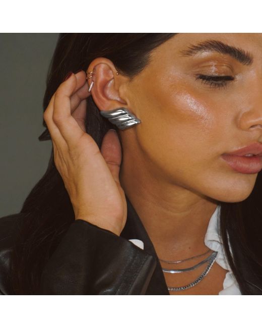 Mickey's Girl White Sleek Seraph Waterproof Earrings