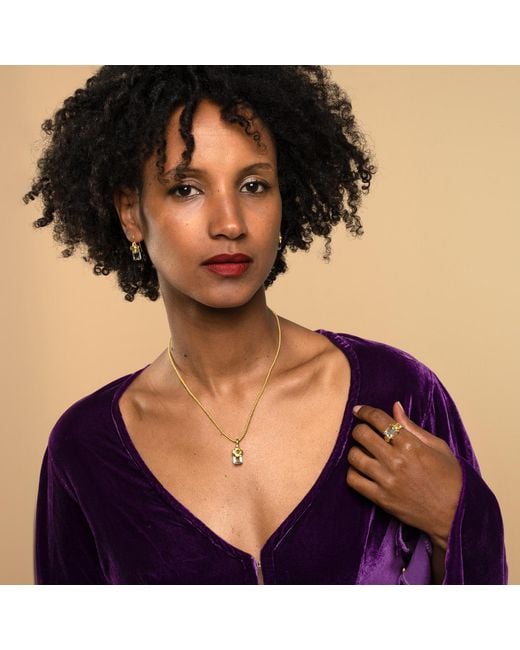 Emma Chapman Jewels Yellow Clara Amethyst Earrings