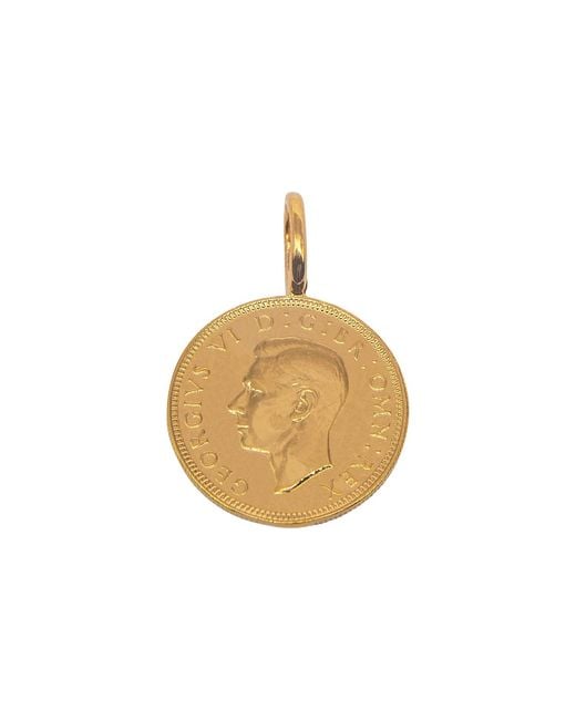 Katie Mullally Metallic Scottish Shilling Coin Charm Plated Necklace