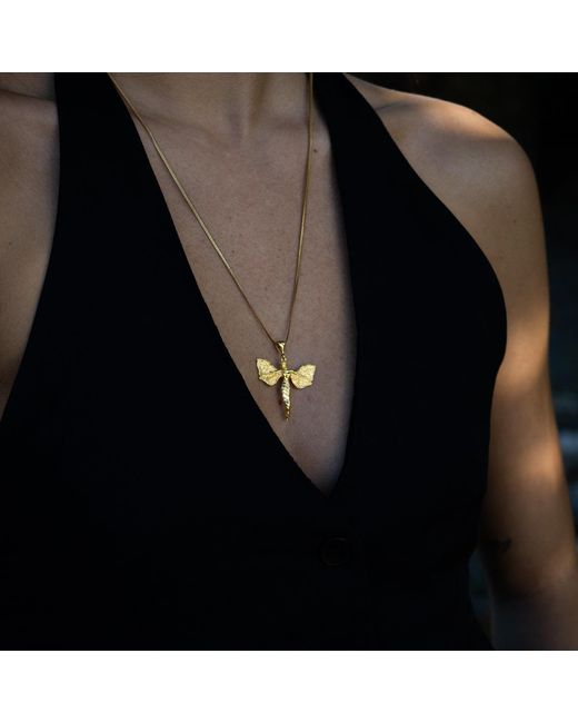Ebru Jewelry Metallic Heavenly Guardian Vermeil Necklace