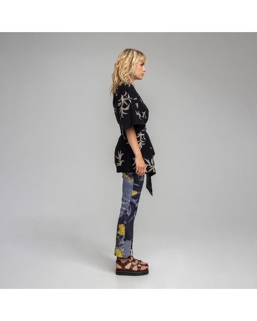 ARTISTA Blue Diana Printed Hendrix Pants