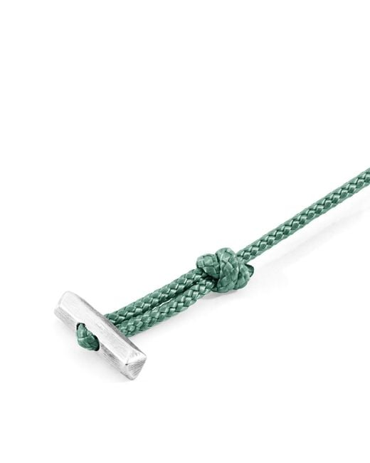 Anchor and Crew Green Mint Oxford & Rope Bracelet