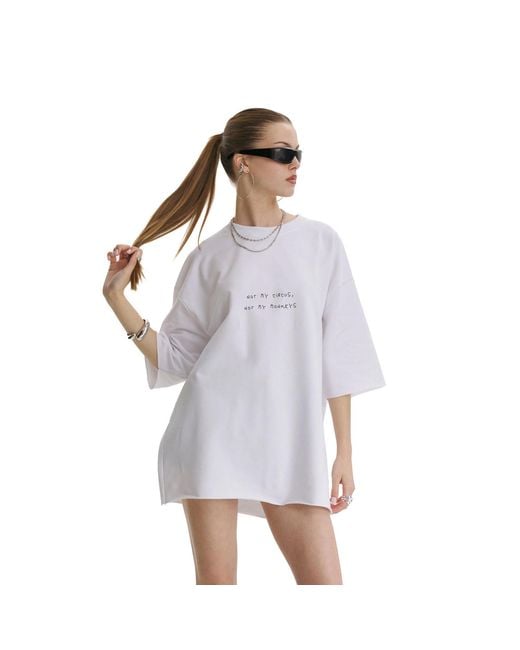 mysimplicated White Oversized T-Shirt