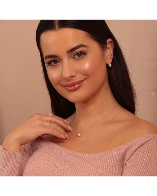 Esterah Metallic Floating Pearl Necklace