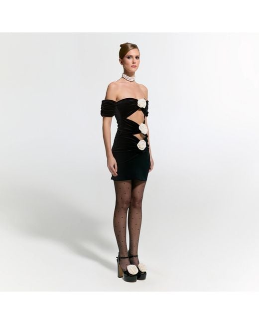 Nur Karaata Black Chanoud Mini Dress