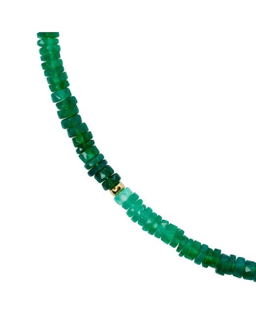 Bombyx House Green Agate Ombre Bead Necklace