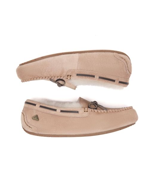 EverAu Australia Pink Crested Leather Loafers