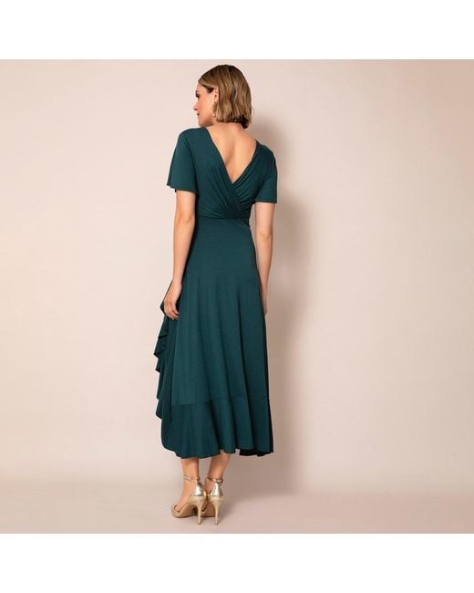 Alie Street London Green Waterfall Dress Petite Pine