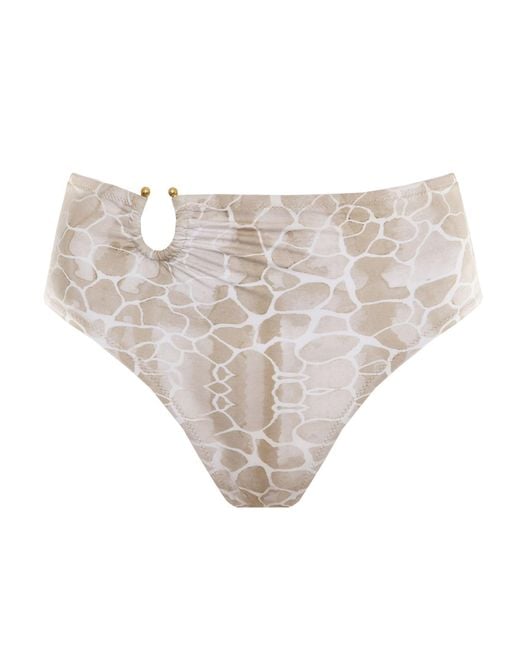 Sophia Alexia Natural Neutrals Sand Pebbles Bora Bora High Waist Bikini Bottom