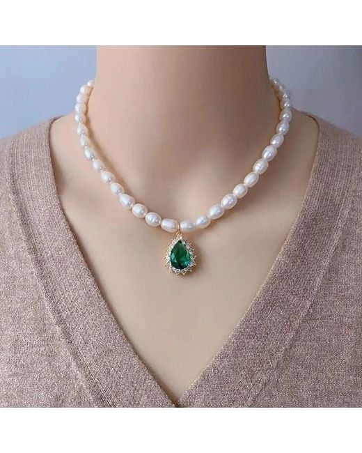 Angel Barocco Metallic Freshwater Choker Pearl Necklace