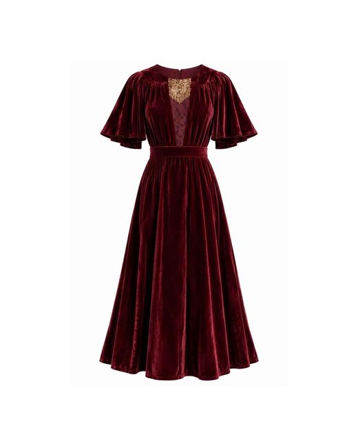 Raishma Red Adeline Burgundy Dress