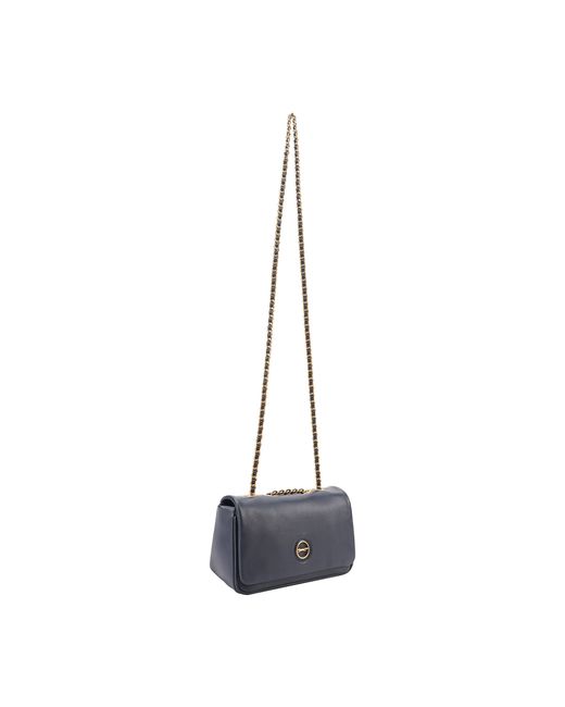 Paul Costelloe Blue Moxie Leather Crossbody Bag