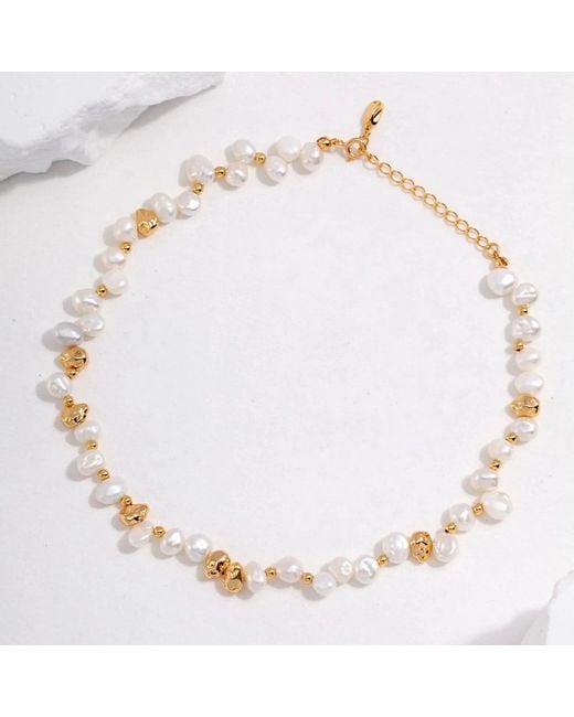 Angel Barocco Metallic Natural & Pearl Necklace