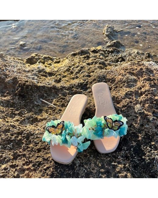 Sibylla Delphica Green Neutrals Anatomic Sole Raffia Handwoven Sandals Farfalina