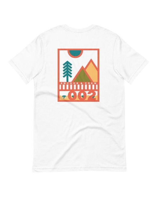 Anchor and Crew White Two Field Notes Organic Cotton T-Shirt for men