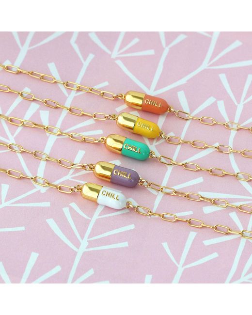 Kris Nations Metallic Chill Pill Enamel Bracelet Filled & Enamel