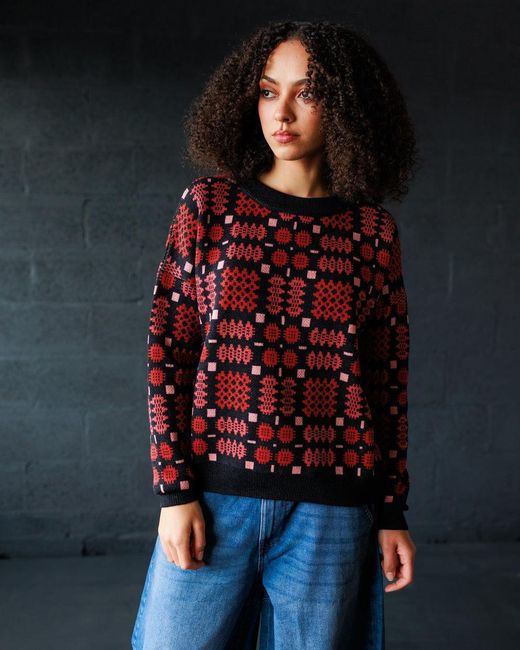 Mabli Red Carthen Merino Pullover