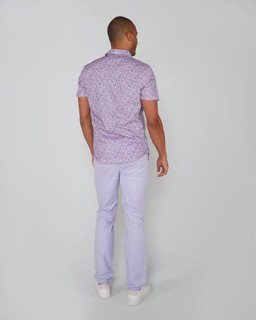 Lords of Harlech Purple Scott Lawn Shirt for men