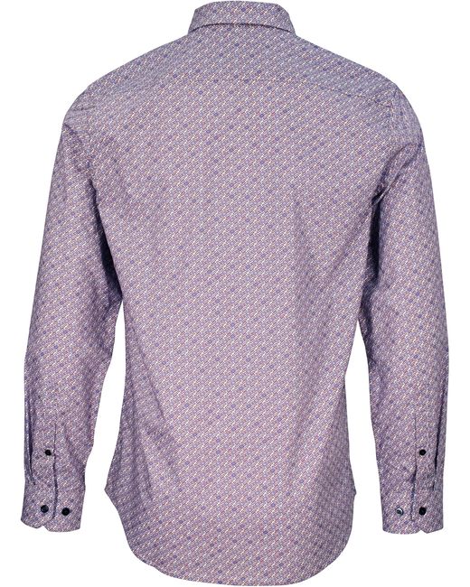 Lords of Harlech Purple Morris Rectangles Shirt for men